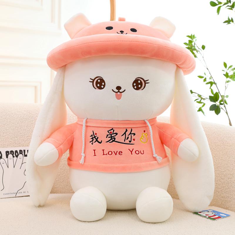 Creative Couple Sagging Ears Rabbit Plush Toys To Give Girlfriend Chinese Valentine's Day Gift Heartwarming Rabbit Pillow Grab Machine Doll Gift