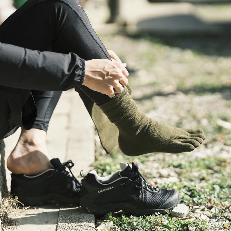 Strong Five Toe 3 Pairs Five Toe Socks for 40km Marching and Mountain Military Odor Safety Walking M Black [Gutsman] Socks, (FS-01), Exercises,