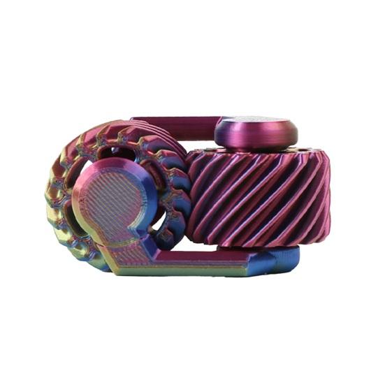 

3D Printed Fidget Spinner Toy Stress Relief Dual Gear Rolling Toy Portable Focus Relaxation Decompression Spinning Gear Office