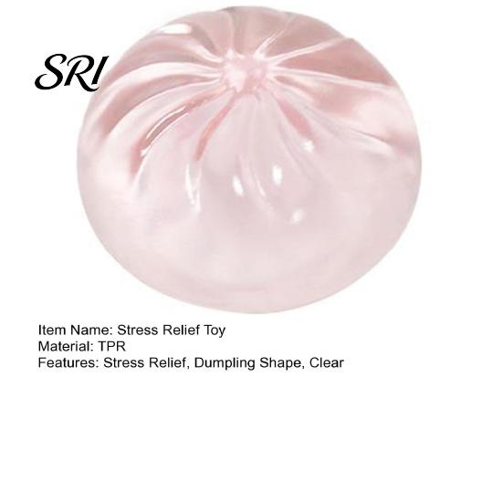 Mini Stress Ball Relief Dumpling Squeeze Toy Clear Steamed Bun Sensory Anxiety Soft Stretchy Fidget Party Favors