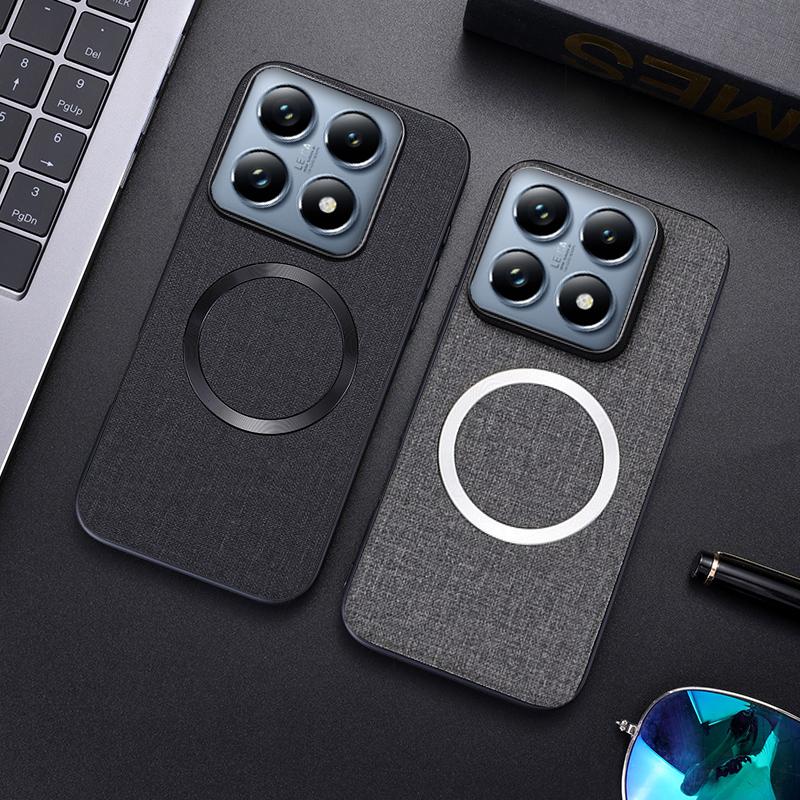 For Xiaomi Mi 14T Pro Case Luxury PU Magnetic Wireless Charging Protective Back Cover Case For Xiaomi Mi14T 14TPro Phone Shell