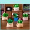 Musgo Criativo Miniatura Cacto Artificial Estilo Desenho Animado Peça Decorativa de Jardim em Resina
