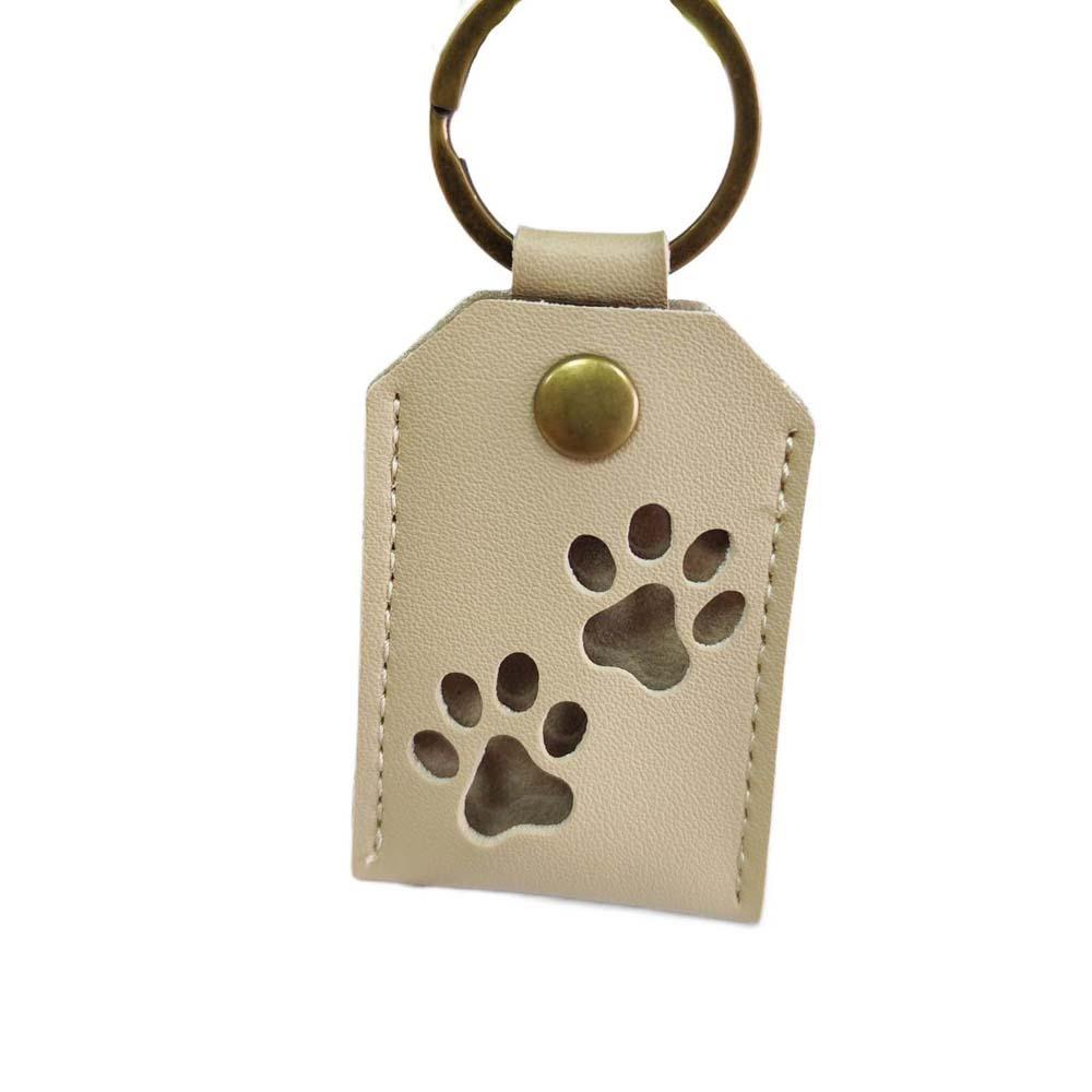 Puppy Pet Hair Storage Bag Keyring Dogs Paw Pendant Cute Pet Hair Keychain  Hanging Accessory