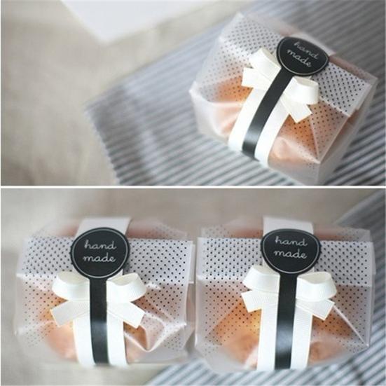 200Pcs Hand Made Long Sealing Pastes Stickers Gift Packaging Adhesive Label