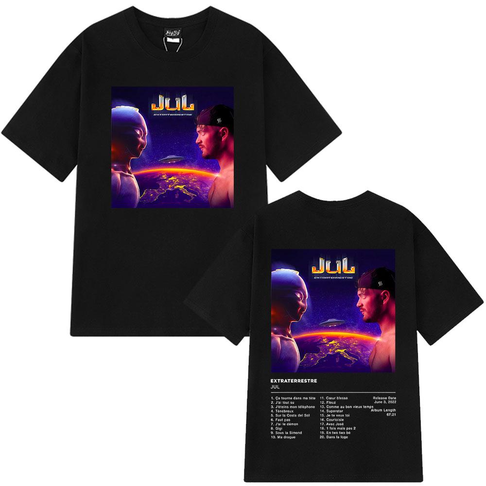 Rapper Jul Graphic Tshirt Unisex Women Clothing Fashion Hip Hop YK Shirt Vintage High Quality Cotton Short Sleeve Oversized Tops