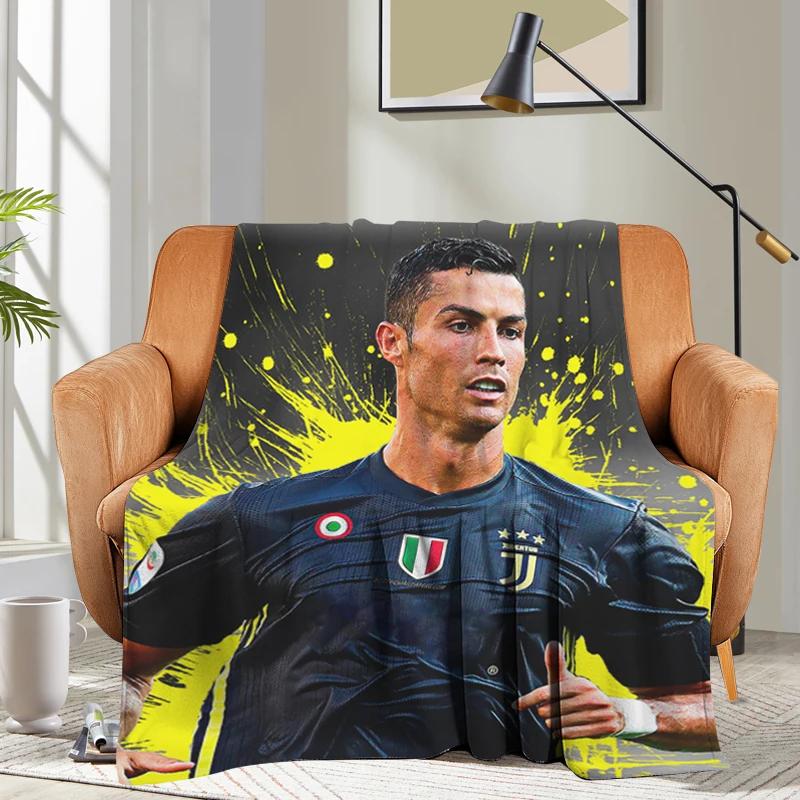 Coperta Personalizzata Divano Ronaldo CR7 Letto Campeggio Pisolino Coperte Morbide e Soffici per l'Inverno Caldo King Size Biancheria da Letto in Microfibra