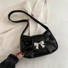 Trendy Bow Shoulder Bag Handbag Casual Underarm Bag Daily Commuting Bag PU Leather Lady Banquet Bag Business Women's Bag
