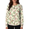 Women's Casual Long Sleeve Single Breasted Floral Print Medical Scrub Cardigan Top Comfortable Fit Lightweight Fabric Suitable for Work