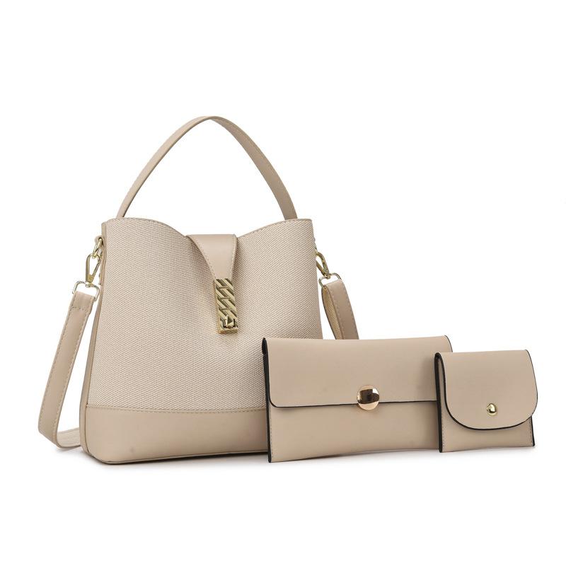 Large-capacity versatile bucket bag, commuter bag, simple and high-end women's bag, new shoulder portable messenger women's bag.