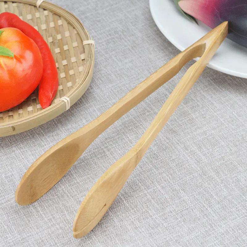 Wiederverwendbare Bambus-Toastscheren Küchenutensil Teeschere Für Obst Toast Tee Brot Gurke Kochen Ultra-Griff Holz-Toasterzange