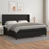 3132399 vidaXL Divan Bed with Mattress Black 200x200 Cm Faux Leather