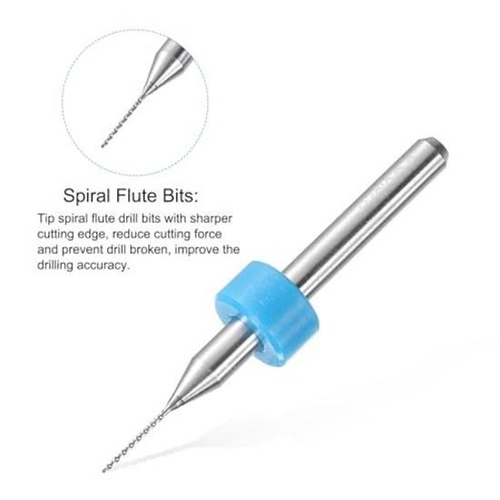 uxcell PCB drill bit 0.5mm tungsten carbide rotary tool jewelry CNC engraving printed circuit board micro 1 8 inch shank set 5