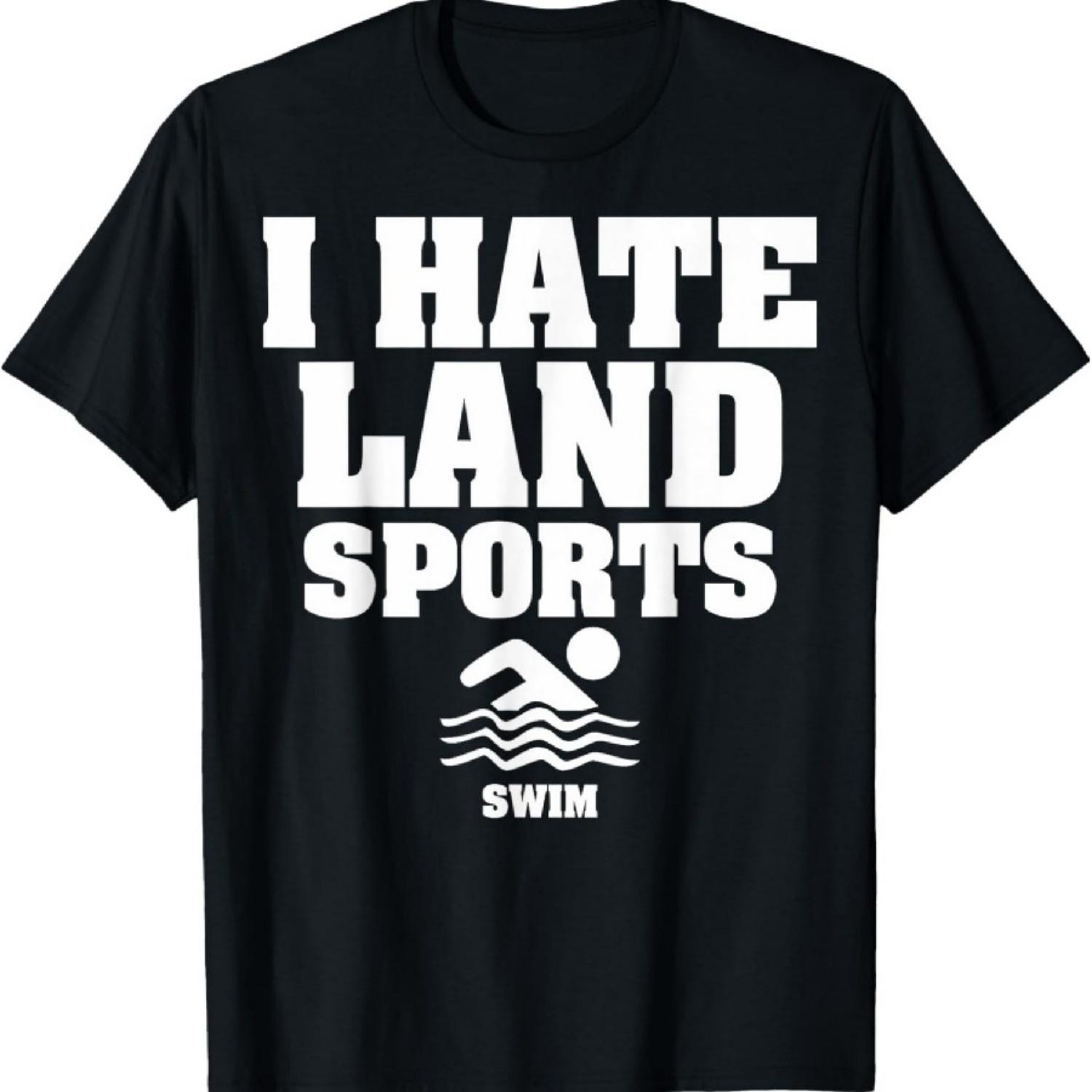 

I Hate Land Sports...Swim TShirt XXXXXL чорний