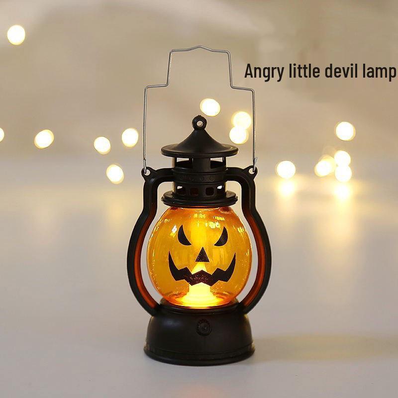 Retro Christmas LED Oil Lamp Ornament: Creative Horse Lantern Candle Light Decor.