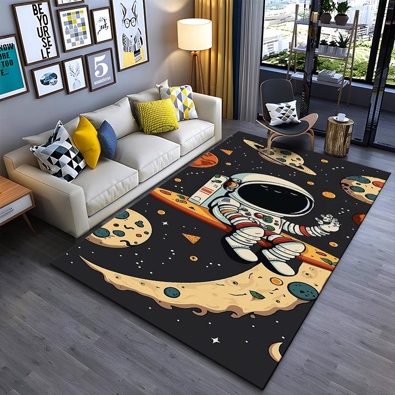 

Astronaut Floating in Space Design Carpet Suitable for use as an anti-slip game mat for living room and bedroom sofas 40x60cm( 15x23in )