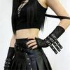 Adjustable Rock Style Lace Arm Protector With Embellished Design For Wrist Support And Stylish Defense