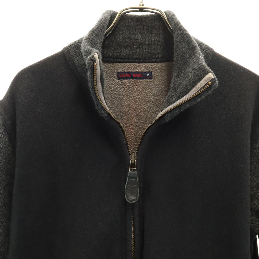 GAIJIN MADE Gestrickte Wechselschichtjacke S Grau Rückseite aufgeraut Herren Gebraucht