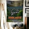 Custom Name Nürburgring Wall Tapestry Aesthetic Wall Hanging Printed Fabric Blanket Decorative Tapestries for Bedroom Living Room Home Decor