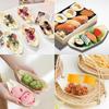 Servierschalen aus Holz für Snacks mit modernem Bootsdesign 100 Stück Catering-Zubehör für heiße kalte Fingerfood-Tabletts Schüsseln mehrfarbig