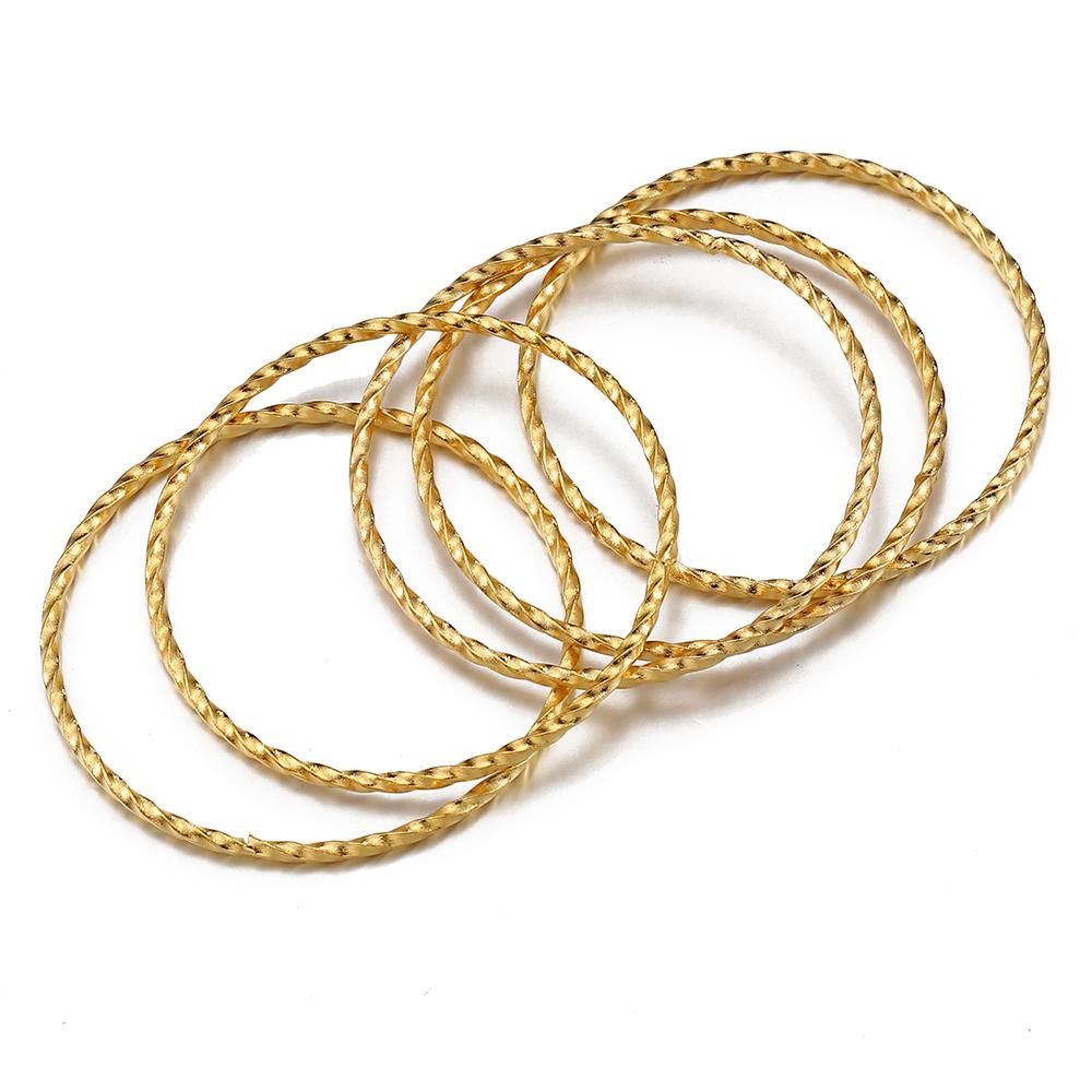 10 Stück 30/50 mm Edelstahl-Spiralringe im koreanischen Stil, vergoldet, gedreht und geschlossen, für Ohrringe, Schmuckherstellung, DIY