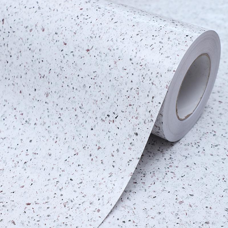 PVC Self-Adhesive White Wallpaper Waterproof Oil Resistant Sticker Marble Desktop Refurbished High Temperature Wall Paper