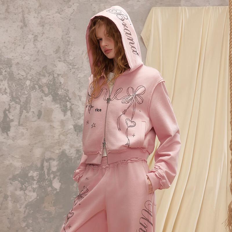 UNIFREE Women's Retro Slim-Fit Hooded Sweatshirt