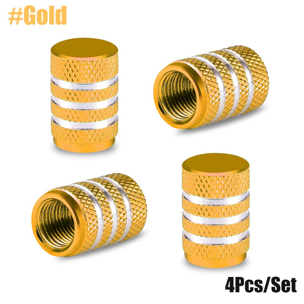 AUTCOAT 4Pcs Aluminum Car Wheel Tire Valve Caps Tyre Rim Stem Covers Airdust Waterproof For Automobiles Motorcycles Trucks Bikes Stem Caps1