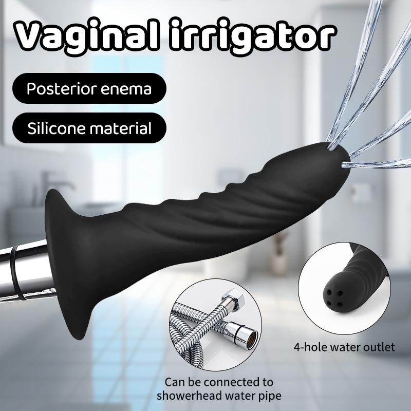 Silicone Enema Irrigator Anal Plug Anal Beads Vaginal Anal Cleansing Devices Butt Plug Adult Sex Toys Gay Couple Masturbator 18+
