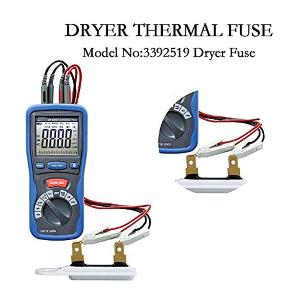 12/20 Pcs Thermal Fuse Compatibility 3388651 And WP3392519 Dryer Thermal Fuse Thermal Protection Replacement Accessories