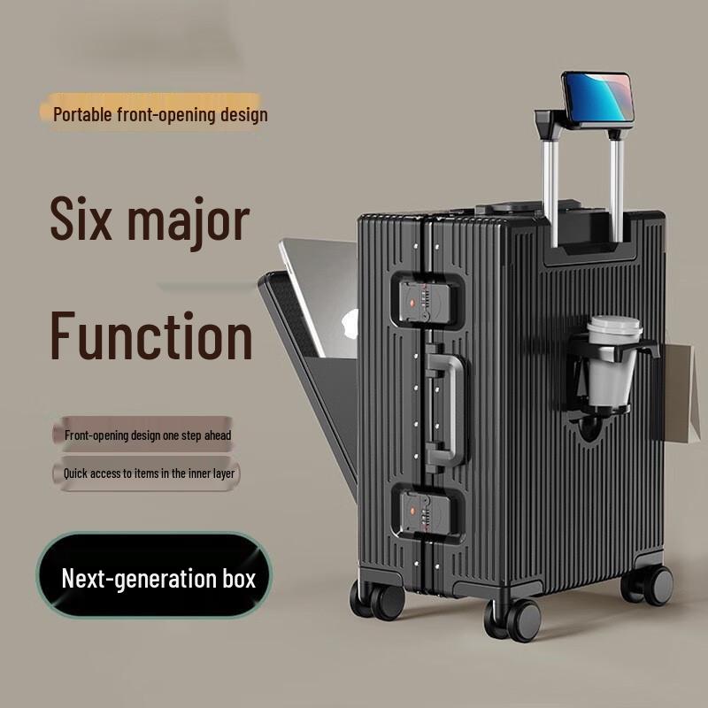 Xiaoyan Multifunctional Business Carry-On Luggage with USB and Cup Holder