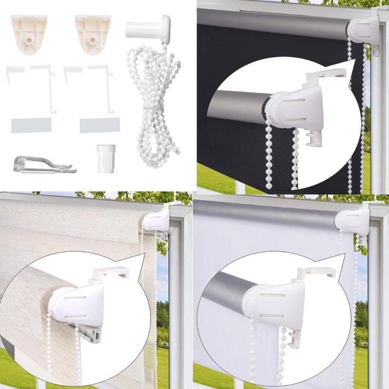 Venetian Blinds Sun BlockingsCurtains Roller Blind Shutter Control Head Controller Beaded Chain Mounting Bracket 9 Pack