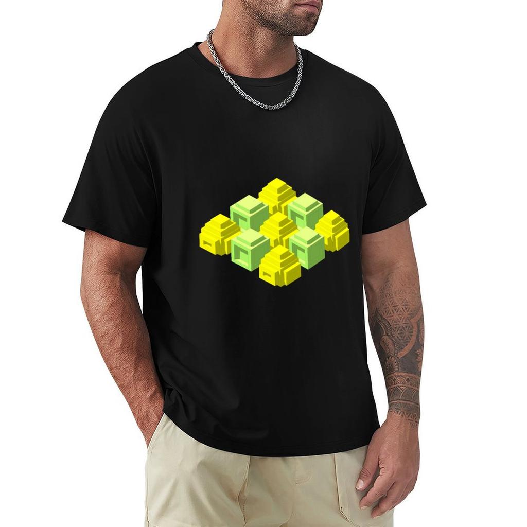 Isometric Cubes 3x3 0009 Tshirt High Elasticity Sports Tshirt