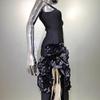 Floral Party Evening Dress with Ruffled Slit
