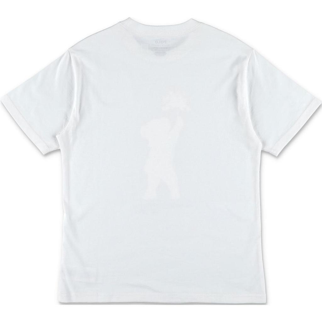 Polo Ralph Lauren T-Shirt Ss24 Letter Bear Print Casual Crew Neck Short Sleeve Kids Tops White 322853828-034