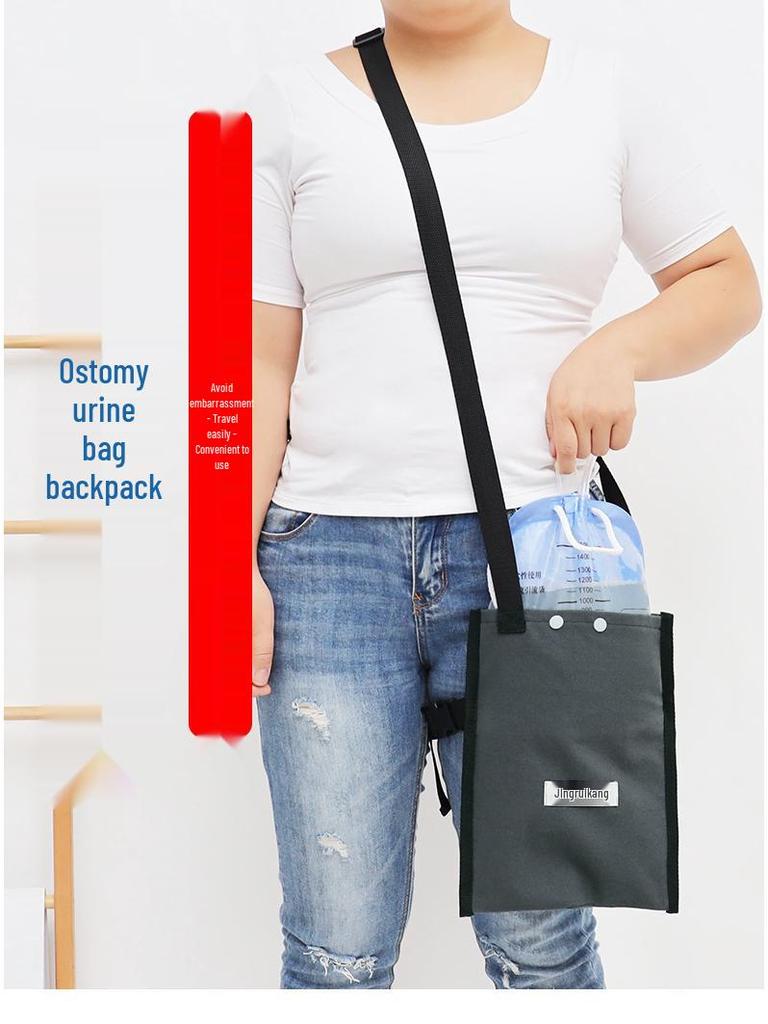 Portable Urine Collection and Bile Drainage Bag with Stoma Catheter Fixation