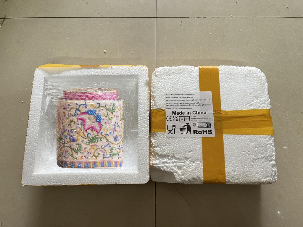 Chinese Keramische Thee Caddy Beschilderde Sieradenkistje Huiszegel Snoep Noten Koffiebonen Bewaarpot Keukencontainer Huisdecoratie