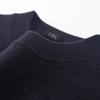 Shanshan Men's 30% Cashmere Blend Round Neck Ribbed Sweater
