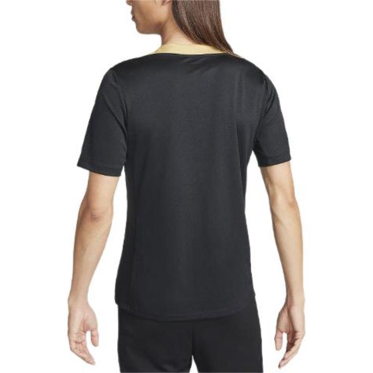 Nike Strike Colorblock Logo Crew Neck Short Sleeve Soccer Jersey Men Tops Black FN2400-011