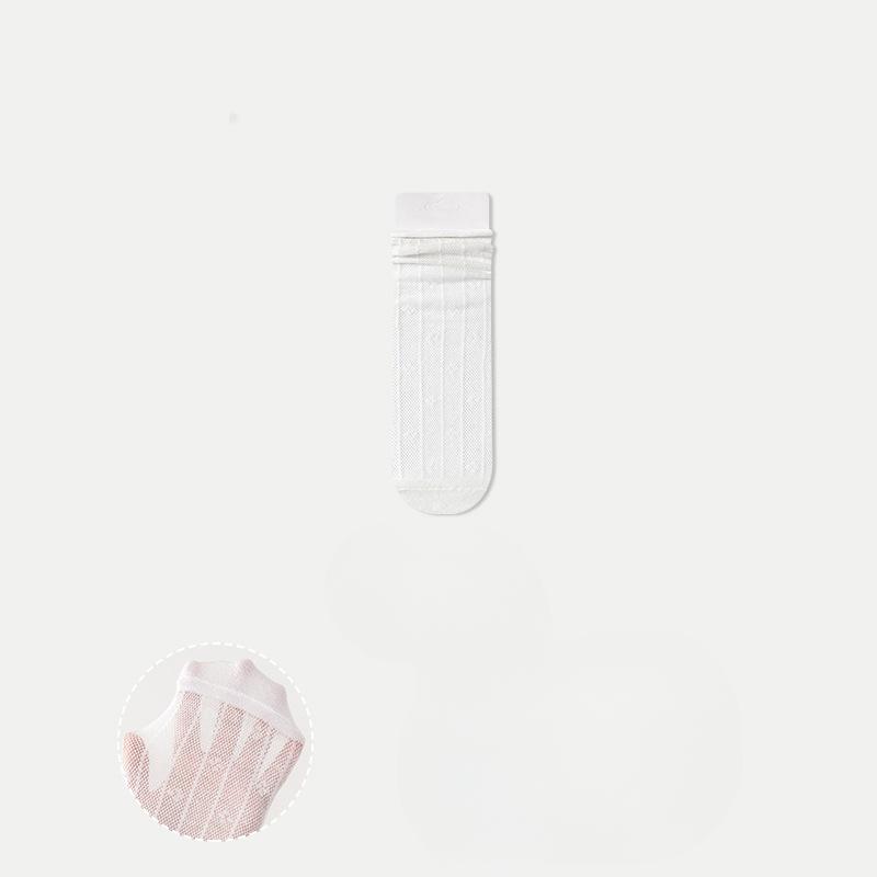 White Lace Socks for Women's Summer, Thin Mid-calf Socks Paired with Sandals and Slippers, Mary Jane Pile Socks for Summer