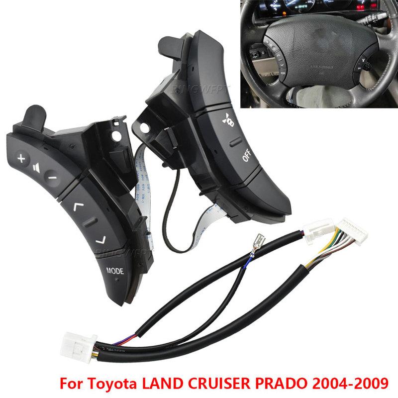 Multi-function Car Steering Wheel Control Switch Styling Button 75B037 For Toyota Land Cruiser Prado 120 2004-2009
