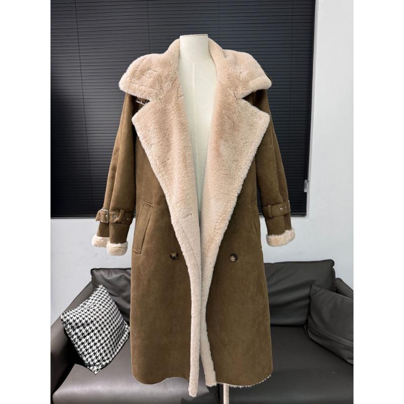 Coat Plus Size Women's Coat New Fur One-piece Imitation Fur Motorcycle Long Style