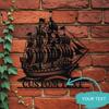 Unique Custom Pirate Ship Metal Wall Art Personalized Maritime Sign Home Decor