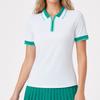 Womens Breathable Fitness Tee Slimming Loose Short Sleeve Polo Top Gym Running Tennis Golf