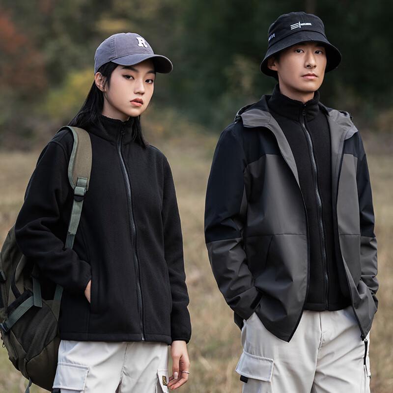 Unisex 3-in-1 Outdoor Mountaineering Jacket with Detachable Fleece Liner