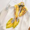 Summer new ink painter hand curling 91 square scarves in stock simulated silk twill temperament shawl manufacturer