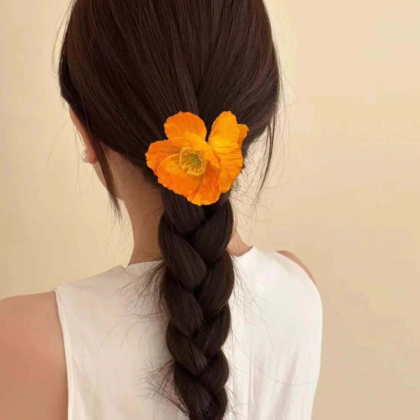 

1 шт. женская резинка для волос с цветком, пляжная, для отпуска, тонкая