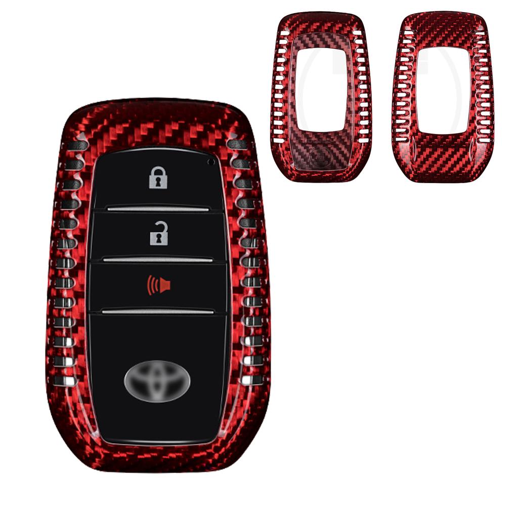for Toyota key fob cover Carbon Fiber Key Shell for Toyota Venza RAV4 Land Cruiser Fortuner Mirai Collora Smart Key Case 2023