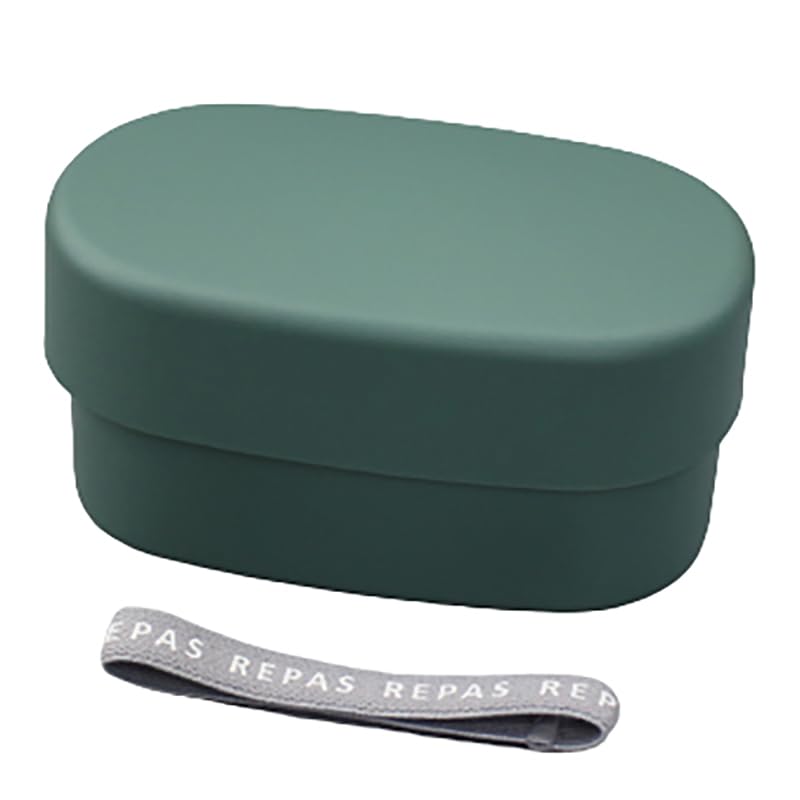 Arkadia Japan Green Yamanaka Lacquerware Bento Made In Repas Lunch Microwave And Dishwasher Made In Box, 570Ml, Oval, Japan, Box, Safe, Japan, M18029-9