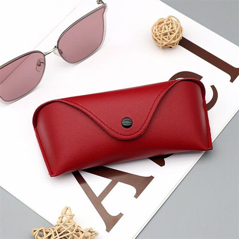 Funda de cuero de moda para gafas de sol, estuche de almacenamiento flexible para viajes, para mujeres y hombres
