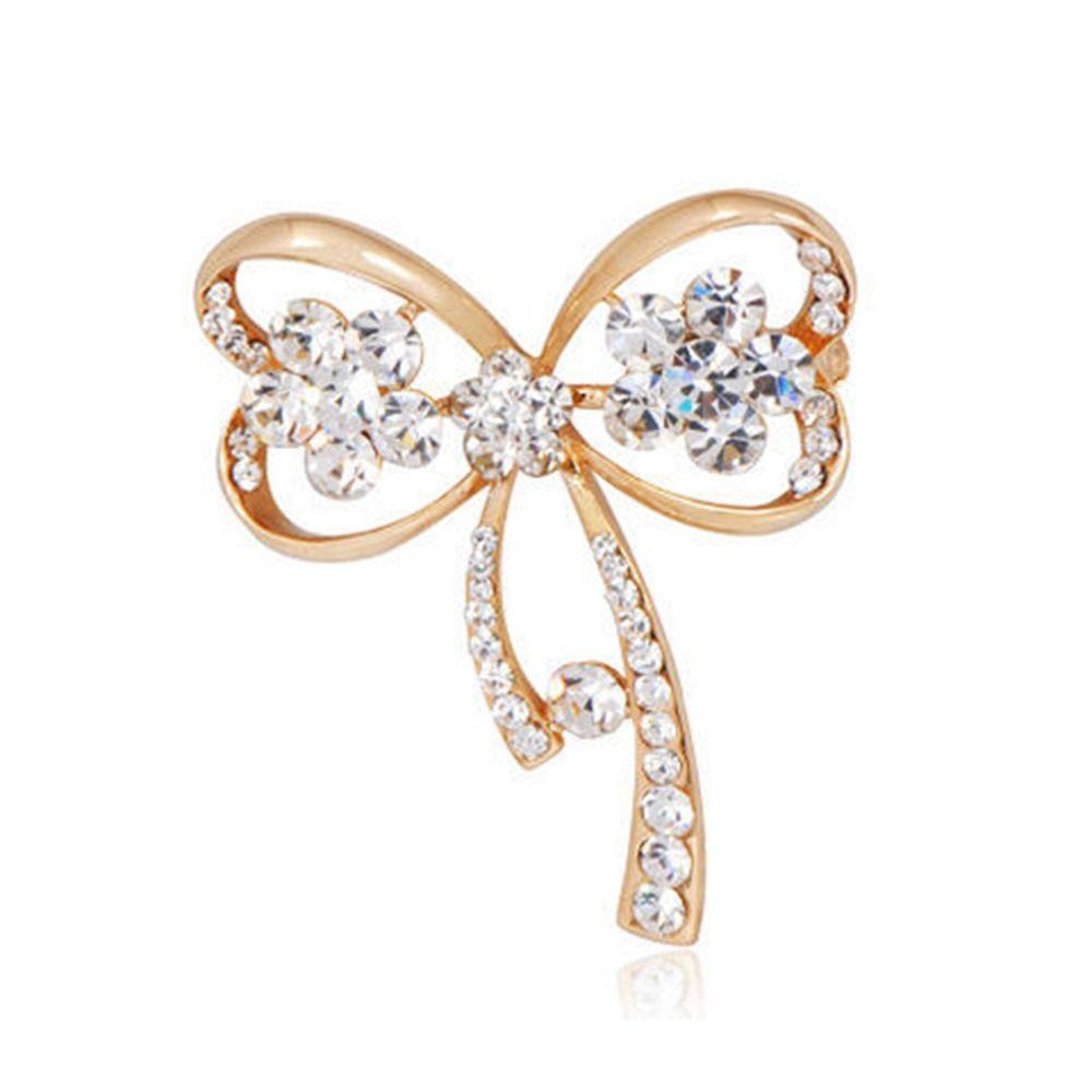 Crystal Flower Brooch Rhinestone Collar Pin New Brooch I